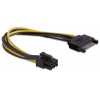 Delock napájecí kabel SATA 15 pin na 6 pin PCI Express 82924