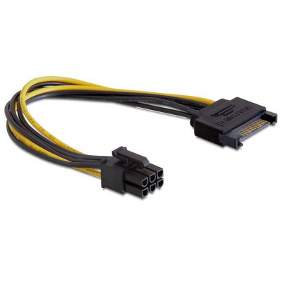 Delock napájecí kabel SATA 15 pin na 6 pin PCI Express 82924