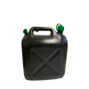 Kanister na benzín - Plastová palivová plastová kanisterová kazet čierna 10L (Plastová palivová plastová kanisterová kazet čierna 10L)