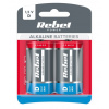 Baterie D (R20) alkalická REBEL Alkaline Power 2ks / blistr BAT0064B