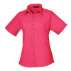 Premier Workwear Dámska košeľa s krátkym rukávom PR302 Hot Pink -ca. Pantone 214c 46 (XXL/18)