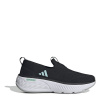 adidas Cloudfoam Go Lounger Slip On Runners Womens Black/Aqua 5 (38)
