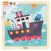 Viga Drevené puzzle Loď, 9 dielikov