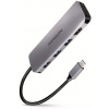 AXAGON húb USB-C 5v1 / HMC-HCR3A / USB 3.2 Gen1 / 3x USB-A / HDMI / MicroSD / SD / kovové telo / 0,2 m
