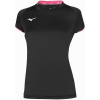 Mizuno Core Short Sleeve Tee W XXXL, čierna / neónovo ružová