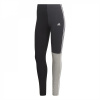adidas Essentials 3-Stripes Colourblock Cotton Leggings Womens Black/Carbon/Mg 8 (XS)