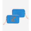 POCHETTE IN SILICONE CELESTE/ARANCIO Tg. UNICA