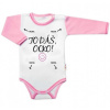 Body dlhý rukáv s vtipným textom Baby Nellys, TO DÁŠ OCKO, VEĽ. 74, holka, 74 (6-9m)