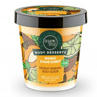 Organic Shop Tělový cukrový peeling Body Desserts Mango Sugar Sorbet (Body Scrub) 450 ml