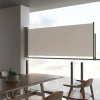 vidaXL Zaťahovacia bočná markíza na terasu 100x300 cm, krémová 45185
