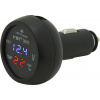 USB adaptér do auta Compass USB, voltmeter, teplomer