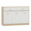 Tempo Kondela Komoda 3D2S, biela/dub sonoma, TEYO