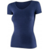 Brubeck SS1398W Dámské tričko krátký rukáv COMFORT MERINO tmavě modrá L
