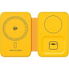 WEKOME Bezdrátová nabíječka 3 v 1 s MagSafe pro iPhone, Apple Watch a AirPods + Mirror (žlutá)