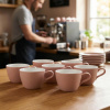 SELTMANN LIFE FASHION POSH ROSE 6 ks 240 ml - sada porcelánových šálok na kávu s motívom ruží, biela