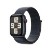Apple Watch SE GPS + Cellular 40mm Polnočné Hliníkové Puzdro s Atramentovou Športovou Slučkou