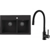 Set Alveus (dřez Atrox 50 Black 91 + baterie Mintas Černá matná) SETA25079