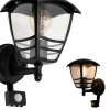 Záhradné nástenné svietidlo Edo čierne E27 60 W
