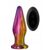 Vibračný plug Dreamtoys Glamour Glass Remote Tapered (12,5 cm)