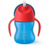 Avent hrnček so slamkou modrý 200ml