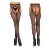 Leg Avenue Rebeka sieťované pančuchy s podväzkovým pásom One Size