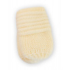 BABY NELLYS Zimné pletené dojčenské rukavičky - smotana 56-68 (0-6 m)
