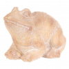Žába - zahradní figurka, menší, polyresin, imitace dřeva
