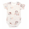 Body kr. rukáv, bavlna, zapínanie pri krku, Baby Nellys Piloti, krémové 74 (6-9m)