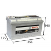 Bosch autobatéria 100Ah, S5 12V 830A, 0 092 S50 130