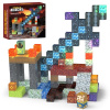 KLOCKI MAGNETYCZNE MINECRAFT KLOCKI SZEŚCIANY 200 KLOCKÓW + 10 FIGURKA