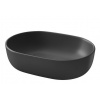 Cersanit Moduo 50 keramické oválne umývadlo na dosku 50x35,5 cm Antracit K116-107-BOX