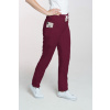 Dámske zdravotnícke nohavice s elastanom M-200X, višňová (Zdravotnícke oblečenie)