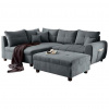 MID.YOU ROHOVÁ SEDACIA SÚPRAVA, textil, kompozitné drevo, antracitová - Sedačky - 002220035702