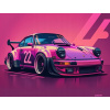 CUKROVÁ TLAČ jedlý obrázok na tortu Cukrová hmota Porsche 911 LE MANS + MENO