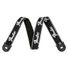 FENDER Quick Grip Locking End Strap, Black with White Running Logo, 2