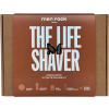 MenRock, The Life Shaver Sandalwood sada krém na holenie 100 ml + štetka na holenie + stojan na štetku + holiaci strojček + žiletky