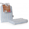 XKKO BMB Bambusová zavinovačka 120 × 120 – Scandinavian Baby Blue Chevron 8594161577607