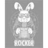 ZUTY Bodkovanie - KRÁLIK ROCKER Rámovanie: vypnuté plátno na rám, Rozmer: 80x100 cm