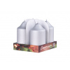 Emocio adventný valec 4ks 50x90 exclusive mat. strieborné sviečky