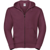 Russell Athletic Mikina s kapucí 266M Authentic na zip, pánská COT10266M37001-burgundy S Burgundová