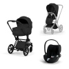 Cybex Platinum CYBEX Priam 5.0 Travel Set + Cloud T Plus - Style Collection sepia black 2026 matt black