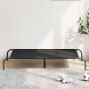 vidaXL Vyvýšená posteľ pre psa čierna 130x80x20 cm Oxford Fabric Steel - Čierna - 264874-281513