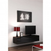 Cama Meble Tv stolík VIGO 140, čierny mat/čierny lesk