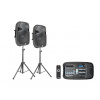 Vonyx PSS302 Kompletní Přenosný Ozvučovací Set 300W s Mixážním Pultem, Bluetooth a Stativy