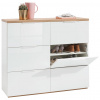 Carryhome SKRINKA NA TOPÁNKY, biela, farba duba, 120,0/102,30/35,0 cm - Skrine, regály & police na topánky - 002593008902