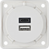Nabíjacia zásuvka USB-A/-C - Polárna biela/p