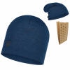 Universal Navy Blue Buff Hat (Zimná čiapka Buff 100% merino vlnená mäkká merino)