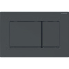 Ovládacie tlačidlo Geberit Sigma30, pre dvojité splachovanie: čierne, čierne matné, 115.883.DW.1