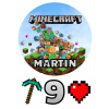 Personal Jedlý personalizovaný obrázok na tortu - Minecraft Veľkosť jedlý papier: Fondán 0,5 mm