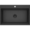 Deante Magnetic, 1-komorový granitový drez 760x520x220mm, grafitová metalíza, DEA-ZRM_G10B